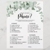 電話ユーカリブライダルシャワーゲーム (正面)