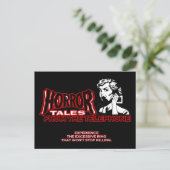 電話レトロ動画広告のホラー物語 ポストカード (スタンド正面)