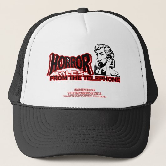 電話レトロ映画広告からの恐怖物語 キャップ (正面)