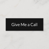 電話与え白黒名タイトル電話番号 スキニー名刺 (正面)