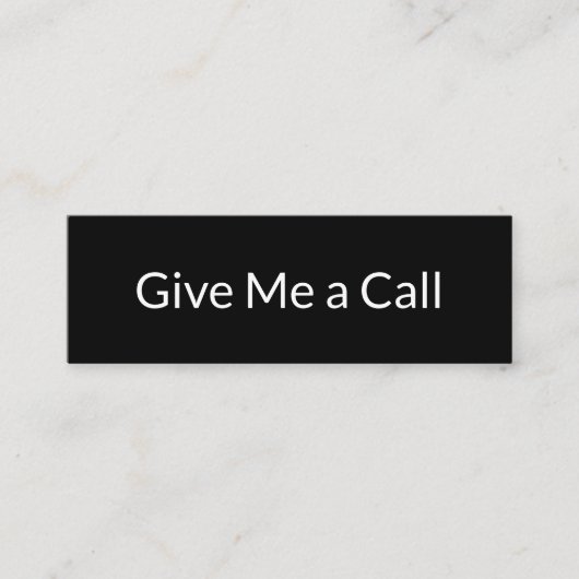 電話与え白黒名タイトル電話番号 スキニー名刺 (正面)