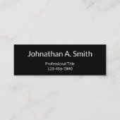 電話与え白黒名タイトル電話番号 スキニー名刺 (裏面)