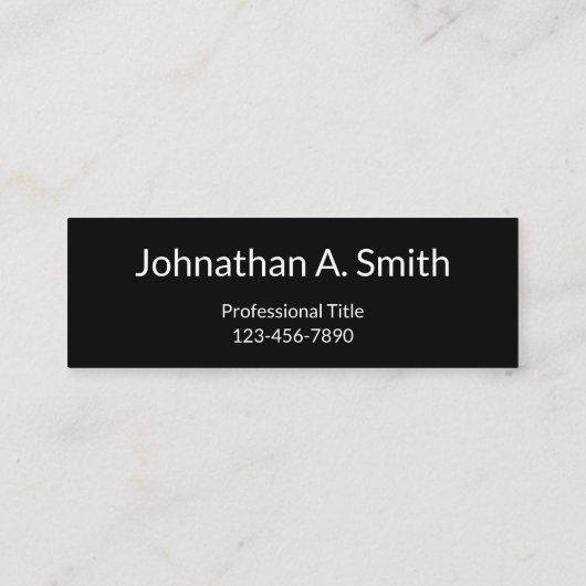 電話与え白黒名タイトル電話番号 スキニー名刺 (裏面)