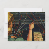 電話交換手、ヴィンテージ ビジネス 招待状 (正面)