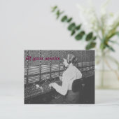 電話交換機のオペレーターポストカード ポストカード (スタンド正面)