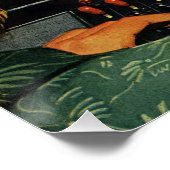 電話交換機オペレーター、ヴィンテージ ビジネス ポスター (コーナー)