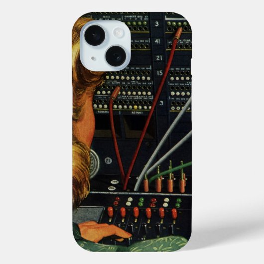 電話交換機オペレーター、ヴィンテージ ビジネス Case-Mate iPhoneケース (裏面)