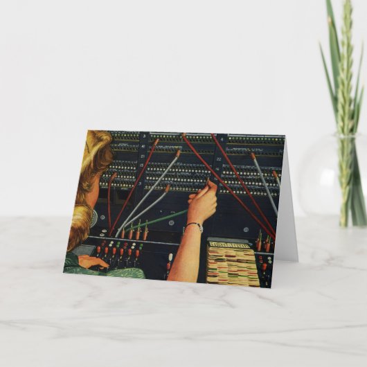 電話交換機、ヴィンテージ業 カード (正面)