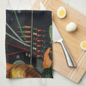 電話交換機、ヴィンテージ業 キッチンタオル (四つ折り)