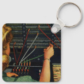 電話交換機、ヴィンテージ業 キーホルダー (裏面)