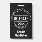 電話会議の代理バッジ バッジ (裏面)