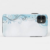 電話保護装置のcase=blueの渦巻及び星 Case-Mate iPhoneケース (裏面(横))