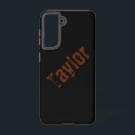 電話動揺してケース（黒と錆） SAMSUNG GALAXY S21ケース<br><div class="desc">ヴィンテージ好きな人は…さびシンプル色の黒い背景動揺して、レタリング... パーソナライズされた特別な名前で…小さな贈り物のアイディア素晴らし... 特に男性のために…誕生日、お祝い、父の日、休日などのために…または自分の電話にヴィンテージの魅力のtouchを追加する…</div>