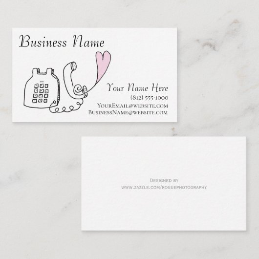 電話名刺の電話サービスのテレホンカード 名刺 (正面/裏面)