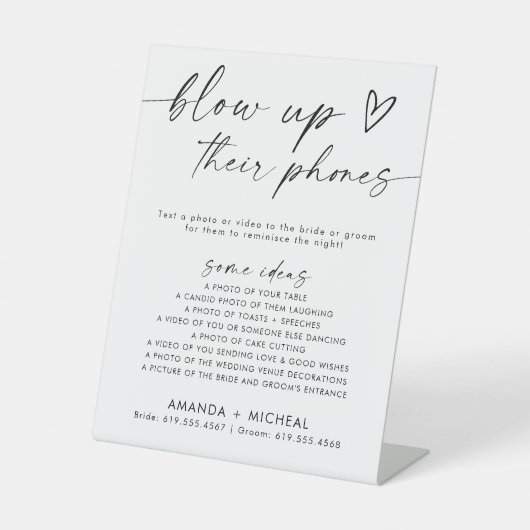 電話吹記録をミニマル化する 台座サイン (正面)