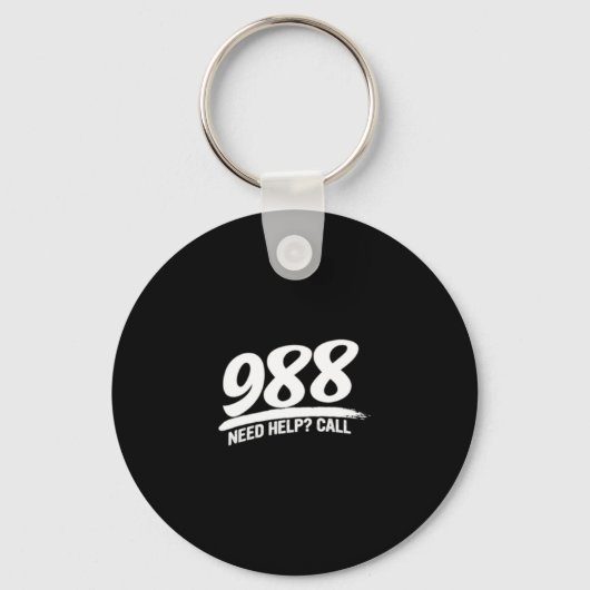 電話救済988の長袖 キーホルダー (正面)