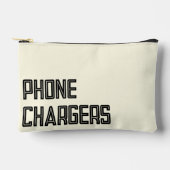 電話料金アクセサリーニュートラルブラックスクリプト アクセサリーポーチ (正面)