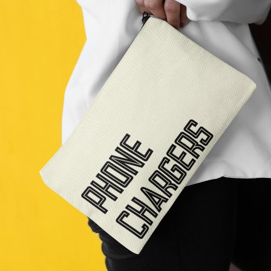 電話料金アクセサリーニュートラルブラックスクリプト アクセサリーポーチ