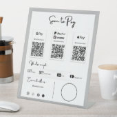 電話最高の台座符号によるQRコードの支払 台座サイン (インサイチュ)