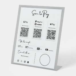 電話最高の台座符号によるQRコードの支払 台座サイン