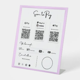 電話最高の台座符号によるQRコードの支払 台座サイン