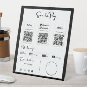 電話最高の台座符号によるQRコードの支払 台座サイン (インサイチュ)