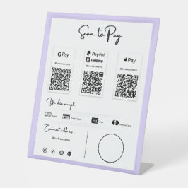 電話最高の台座符号によるQRコードの支払 台座サイン