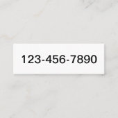 電話番号と名前（白と黒） Basic スキニー名刺 (正面)