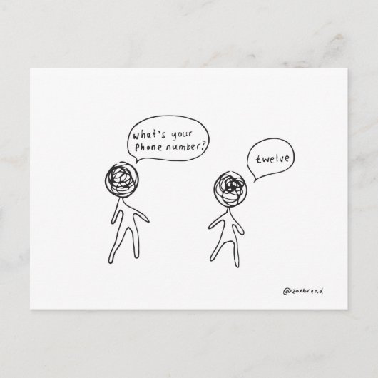 電話番号はがき ポストカード (正面)