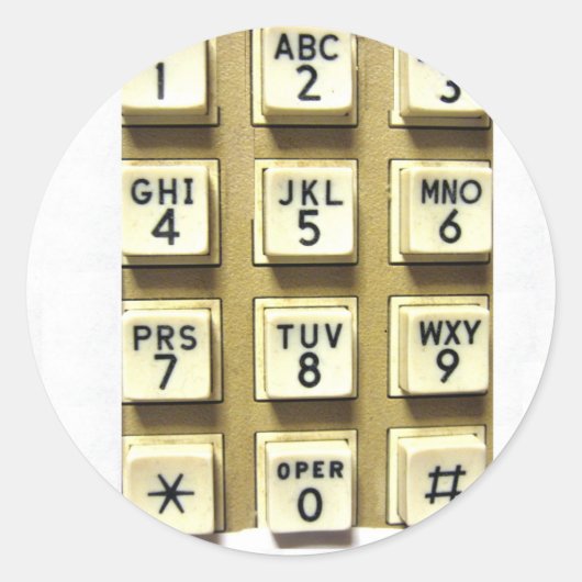 電話番号 ラウンドシール (正面)