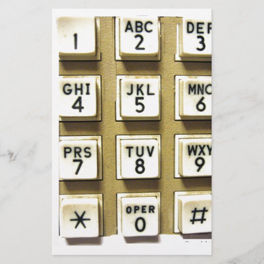 電話番号 便箋 (正面)