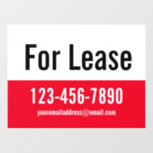 電話番号 赤白黒 テキストのリース用 ウィンドウサイン (シート)