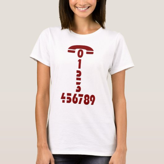 電話番号 Tシャツ (正面)