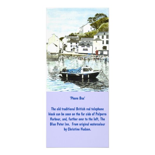 「電話箱」の大きいしおりの棚カード ラックカード (正面)