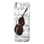 電話箱。 コントラバス及び楽譜。 一突き色 Case-Mate iPhoneケース (裏面左)