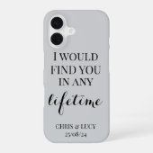 電話結婚ケースに新婦と新婦のパーソナライズされた両方 iPhone 16ケース (裏面)