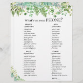 電話質問ゲーム💍ブライダルシャワー (正面/裏面)