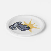 電話通信 ペーパープレート (アングル)