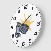 電話通信 ラージ壁時計 (傾斜)