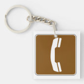 電話道路標識 キーホルダー (正面)