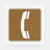 電話道路標識 スタンダードランチョンナプキン (正面)