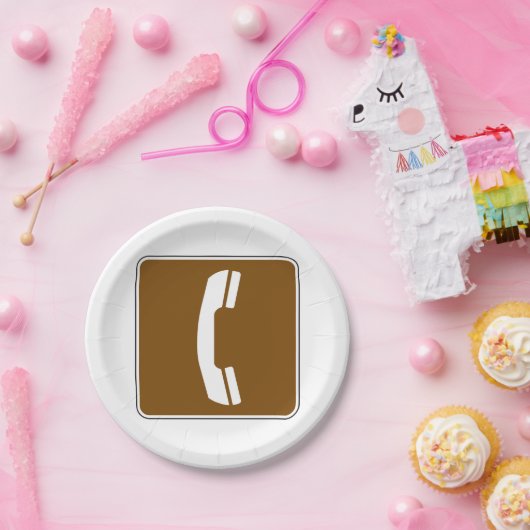 電話道路標識 ペーパープレート (パーティー)