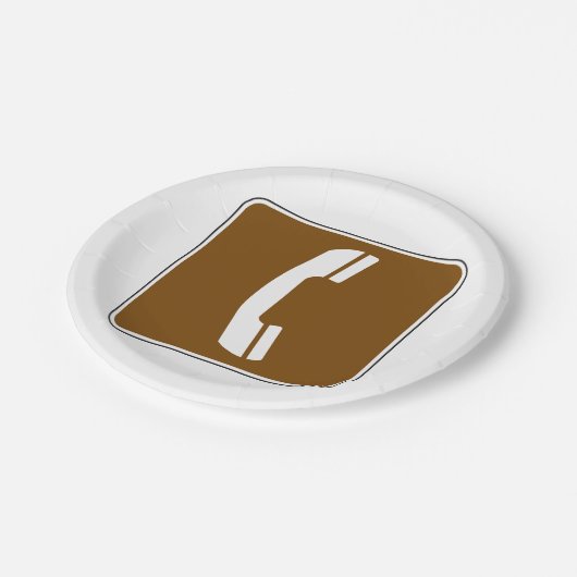 電話道路標識 ペーパープレート (アングル)