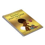 電話金ゴールドのシェブロンの来客名簿の民族のベビー ノートブック (右側)