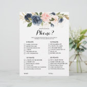 電話金ゴールドネイビーブライダルシャワーゲーム (スタンド正面)