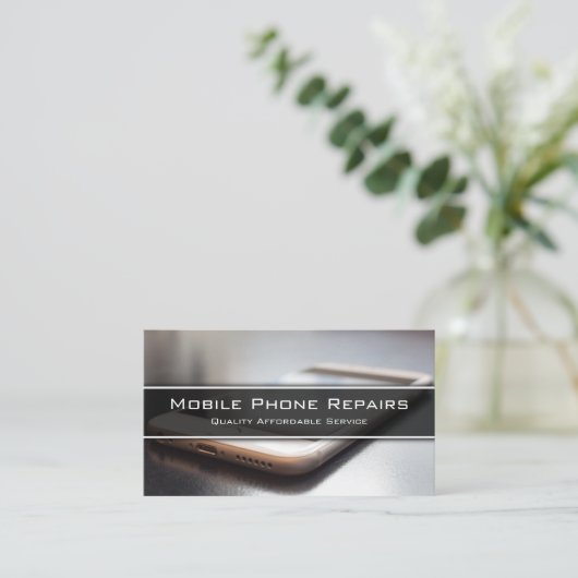 電話頭が切れるの写真 – 名刺 (スタンド正面)