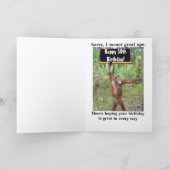 電話頭が切れるアプリ50th誕生日カード カード (内部)