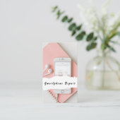 電話頭が切れる携帯電話の修理名刺 名刺 (スタンド正面)