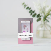 電話頭が切れる携帯電話の修理名刺 名刺 (スタンド正面)