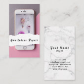 電話頭が切れる携帯電話の修理名刺 名刺 (正面/裏面)